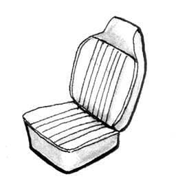 SEAT COVER, SMOOTH GRAY, GHIA SEDAN 1968