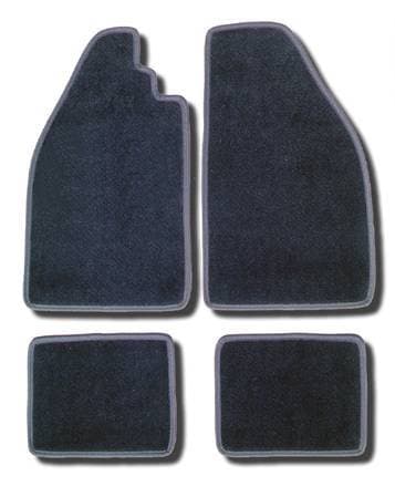 FLOOR MATS, BLACK CARPET, 4 PIECE SET, ALL GHIAS