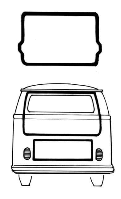 SEAL, REAR HATCH CARGO DOOR *GERMAN* ALL BUSES 1964-71