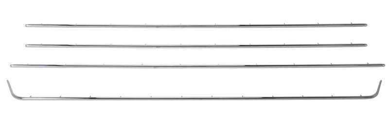CHROME MOLDING, CONVERTIBLE TOP 4 PIECE SET, GHIA CONV. 1958-59 *MADE BY WCM*