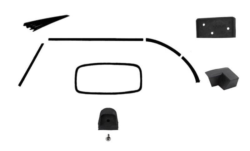 CONVERTIBLE TOP DELUXE RUBBER KIT, BUG CONVERTIBLE 1953-57 (With Cal Look Window seal, see description for complete contents)