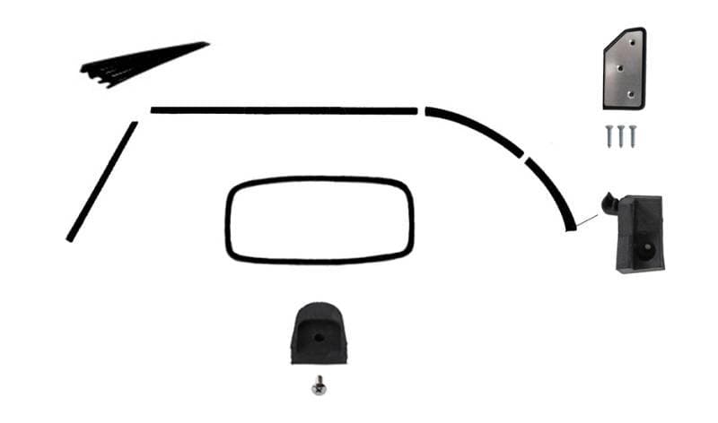 CONVERTIBLE TOP DELUXE RUBBER KIT, BUG CONVERTIBLE 1965-67 (With American Style Window seal, see description for complete contents)