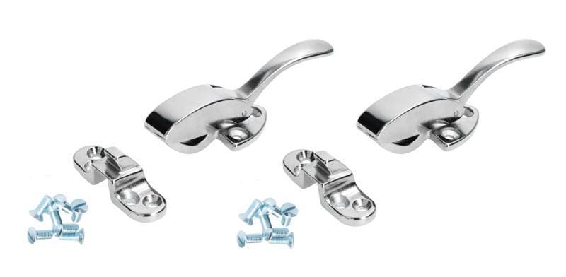 TOP LOCK & CATCH SET, LEFT AND RIGHT, BUG CONVERTIBLE 1950-60