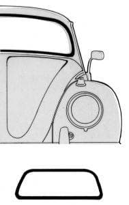 SEAL, FRONT WINDOW, AMERICAN STYLE, BUG SUPER BEETLE SEDAN 1973-77 *MADE IN USA BY WCM*
