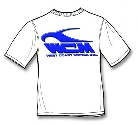 T-SHIRT, WEST COAST METRIC, WHITE, SMALL