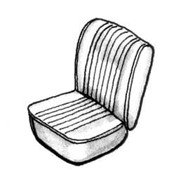 SEAT COVER SET, BUCKET SEATS, BROWN SQUAREWEAVE, STANDARD BUS 1977-79 OR WESTFALIA 1974-79