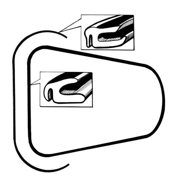HOOD AND DECKLID SEAL SET, ALL GHIAS 1956-74 *MADE IN THE USA BY WCM*