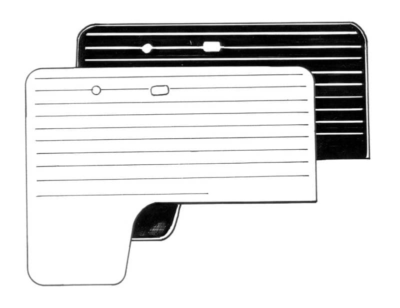 DOOR PANELS, FRONT, BEIGE, BUS 1968-79 