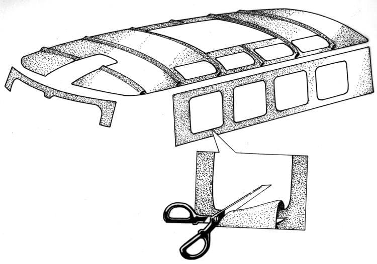 HEADLINER, WHITE VINYL *MADE IN USA* SUNROOF BUS 1955-63 (Call or Email to Order)