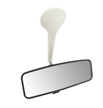 MIRROR, INSIDE REAR VIEW WITH WHITE ARM, BUG SEDAN 1968-77
