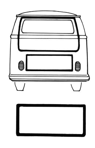 ENGINE DOOR SEAL, 1 PIECE *GERMAN* BUS 1968-71