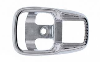 COVER PLATES, DOOR HANDLE, CHROME METAL, BUG 67-79, GHIA 64-70, TYPE 3 1961-73, BUS 1968 & 74-79 (Not for cars with door locks above release lever)