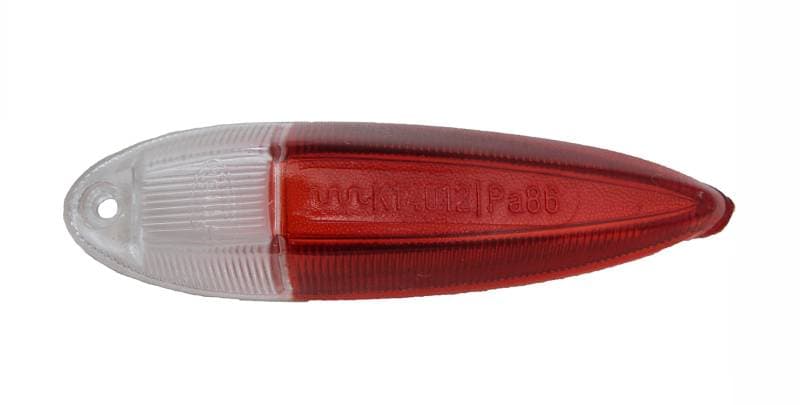 LENS, SIDE MARKER, RED & CLEAR *GERMAN* TYPE 3 1961-73