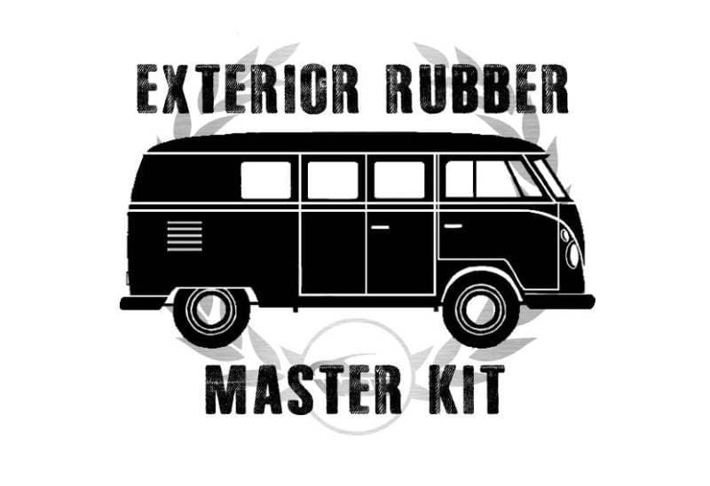 *MASTER KIT* EXTERIOR RUBBER, BUS 1962-63 (With 2 Popout & 4 Non Popout Side Window Seals. See description for complete contents)