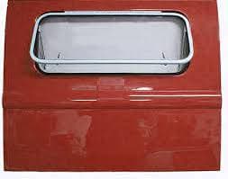 SAFARI REAR WINDOW POP OUT KIT, WHITE DELUXE BUS 1955-63 WITH FRAME, GLASS, SEALS & HARDWARE (Some welding required, Call or Email to Order)