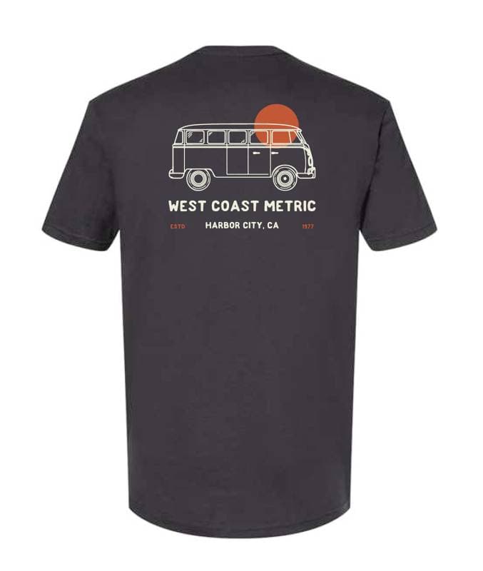 T-SHIRT, WEST COAST METRIC BUS, VINTAGE BLACK - MEDIUM