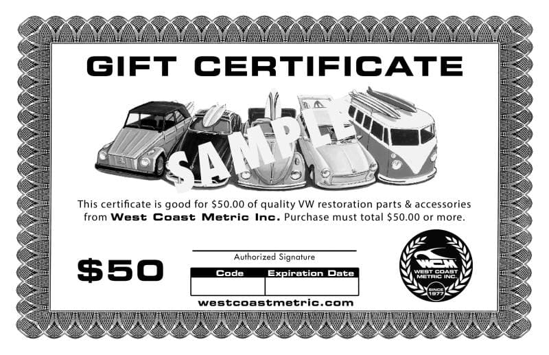 GIFT CERTIFICATE $50.00 VALUE - GOOD ANYTIME
