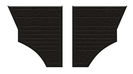 PANELS, REAR SIDE CARGO/ LUGGAGE AREA, BLACK, BUS 1972-79