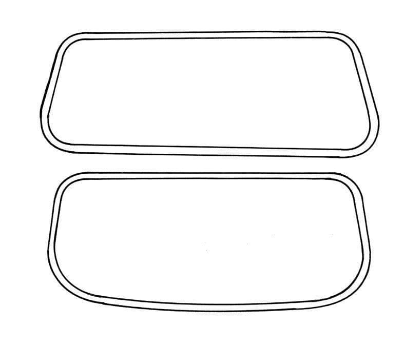 BASIC WINDOW SET, AMERICAN, FRONT & REAR, GHIA SEDAN 1967-69 *MADE IN USA BY WCM*
