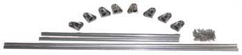 JAIL BARS / LUGGAGE GUARD, REAR SIDE WINDOW ANGLED, SET DOES 2 WINDOWS, BUS 1968-79, VANAGON 1980-85