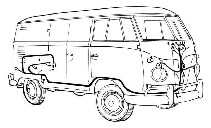 COMPLETE WIRING LOOM KIT, BUS 1964