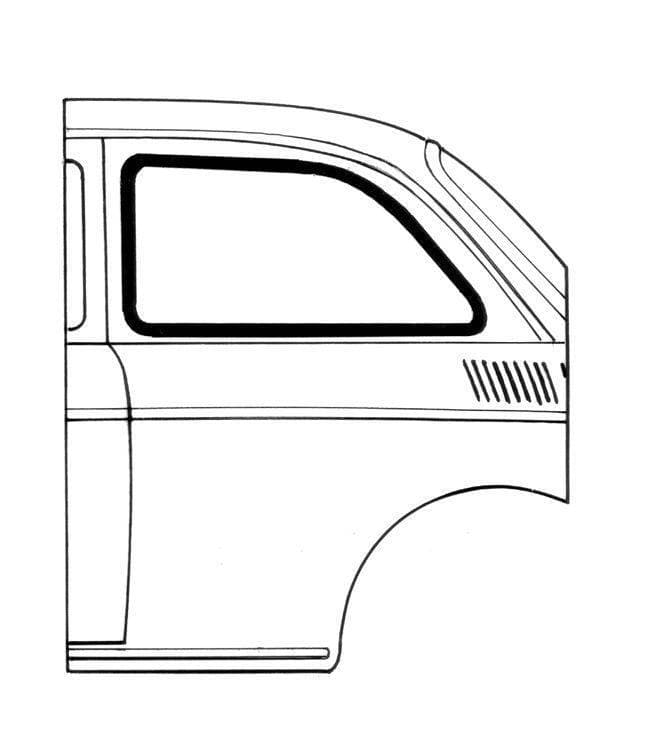 SEAL, FIXED QUARTER LEFT OR RIGHT WINDOW WITH GROOVE FOR TRIM, TYPE 3 NOTCHBACK 1961-73 *MADE IN USA BY WCM*