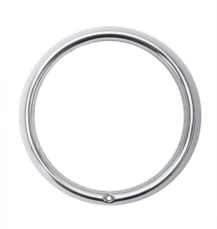 HEADLIGHT RING, CHROME, OEM HELLA, BUG 1967-79, BUS 1968-79, THING 1973-74, TYPE 3 1961-73 (Screws sold separately # 311-100)
