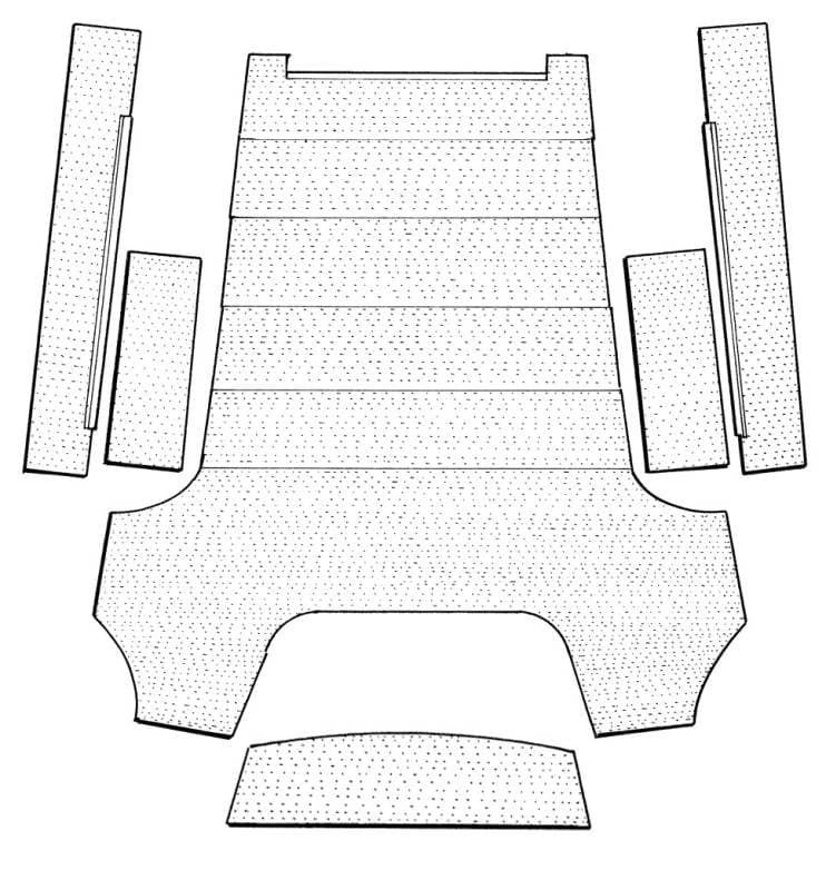 SUNROOF HEADLINER, TAN CLOTH *MADE IN USA* BUG 1955-57