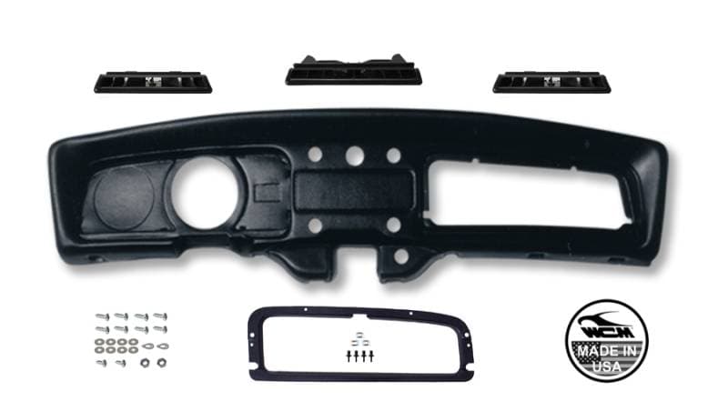 DASH PAD KIT, OEM QUALITY METAL REINFORCED DASH, BUG SEDAN & CONV. 1968-70 *MADE IN USA BY WCM* (Includes Dash, Vents, Glove Box Ring & Hardware)