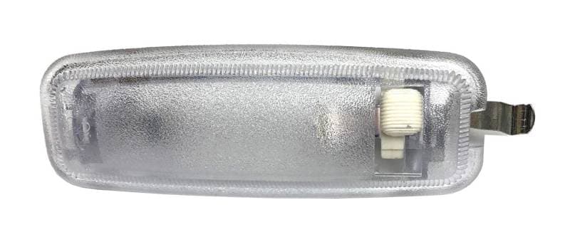 INTERIOR DOME LIGHT LENS WITH WHITE KNOB, BUG SEDAN 1952-77, TYPE 3 1961-73 (10W Bulb Separate Part # N-177-232)