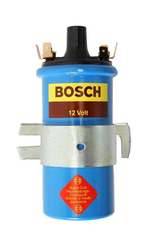 IGNITION COIL, BLUE BOSCH 12 VOLT OEM, BUG 47-79, BUS 50-79, GHIA 56-74, TYPE 3 66-73, THING 73-74, VANAGON 80-83