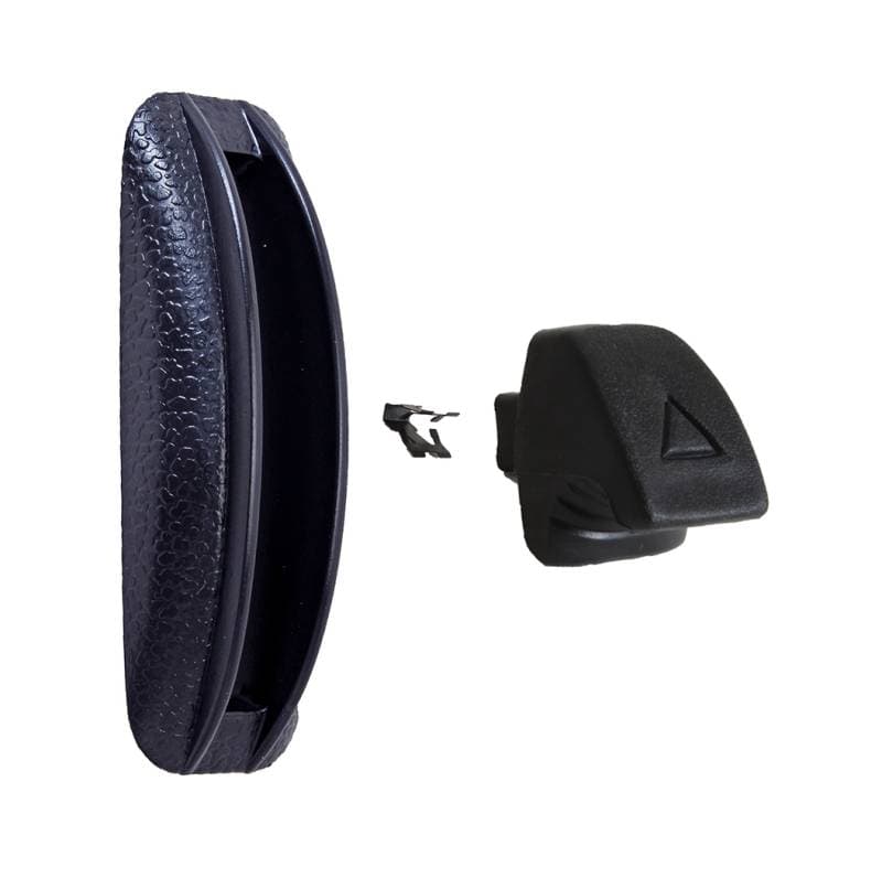SEAT RELEASE SET, CURVED GUIDE, CLIP & KNOB, BUG / GHIA / TYPE 3 1972-79 (2 Needed Per Car)