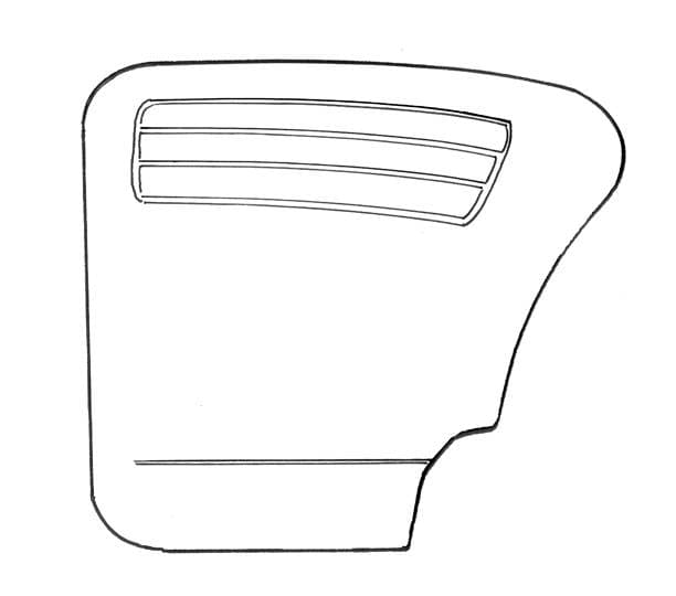 QUARTER PANELS, BLACK, BUG SEDAN 1949-55 (Call or Email to Order)