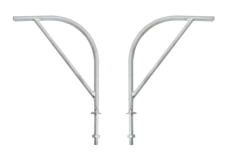 MIRROR ARM, HARP STYLE GALVANIZED STEEL, LEFT & RIGHT, BUS 1955-67