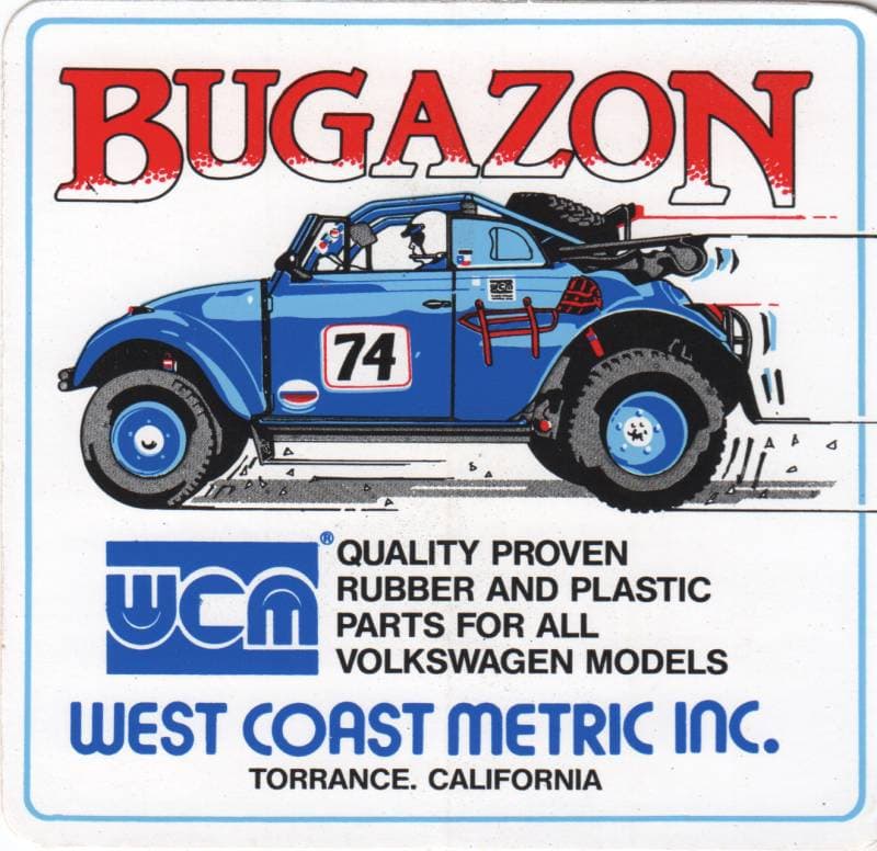 STICKER, BUGAZON, NOS WEST COAST METRIC (Only a few left)