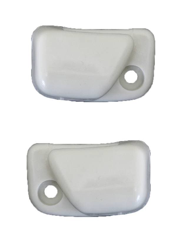 MOUNT, SUNVISOR CLIPS, WHITE, BUG 1968-79, GHIA 1968-74, TYPE 3 1968-73 *OEM VW GERMAN, LAST ONES*