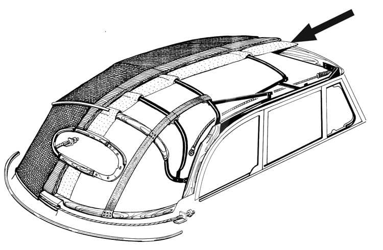HEADLINER, TAN VINYL *HAND MADE IN USA* BUG CONV. 1971 (Call or Email to Order)