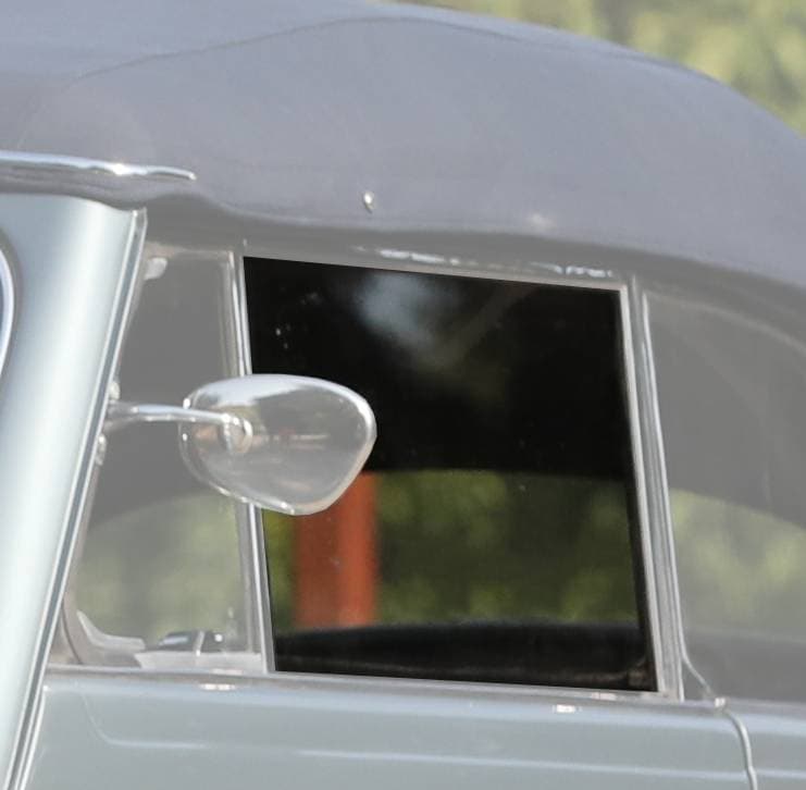 GLASS, FRONT DOOR WINDOW, LEFT OR RIGHT, BUG CONV. 1965-79