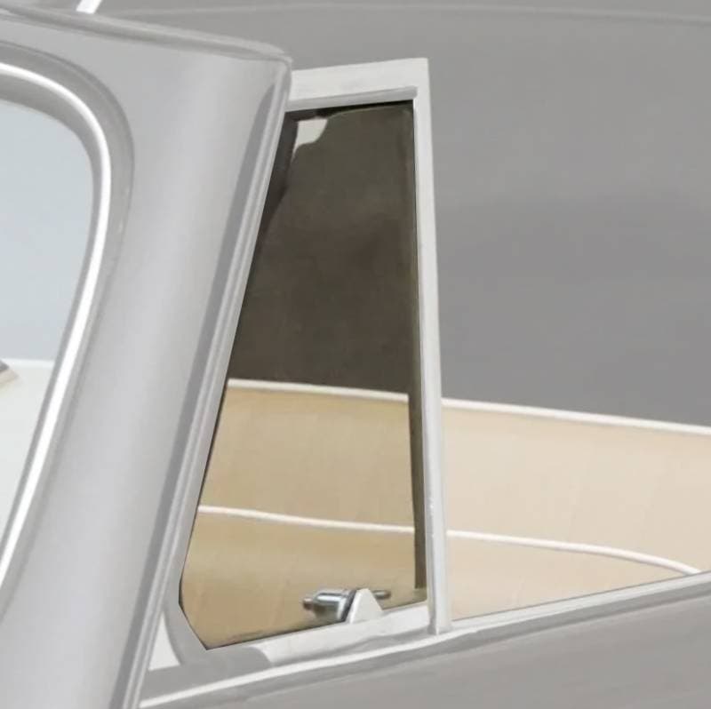 GLASS, VENT WING LEFT OR RIGHT, BUG CONV. 1965-72