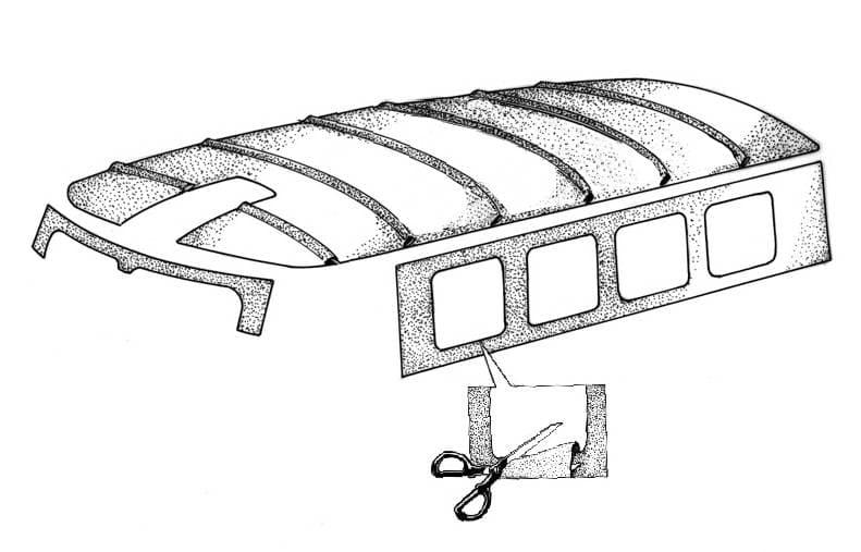 HEADLINER, LIGHT GREY CLOTH *MADE IN USA* BUS 1955-63 (Through chassis # 1101163 With No Sunroof - Call or Email to Order)