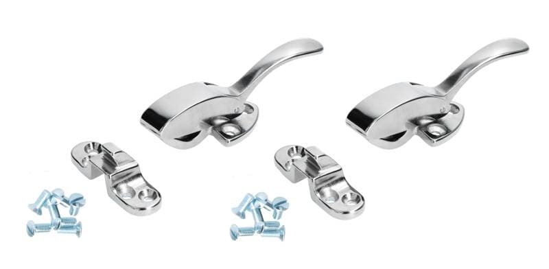 TOP LOCK & CATCH SET, LEFT AND RIGHT, BUG CONVERTIBLE 1950-60