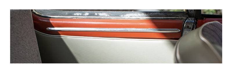 MOLDING, INSIDE ABOVE REAR QUARTER PANEL, LEFT OR RIGHT, GHIA 1962-66